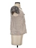 BCBGMAXAZRIA 100% Polyester Silver Short Sleeve Blouse Size XS - photo 4