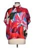 FARM Rio Print Red Short Sleeve Blouse Size L - photo 1
