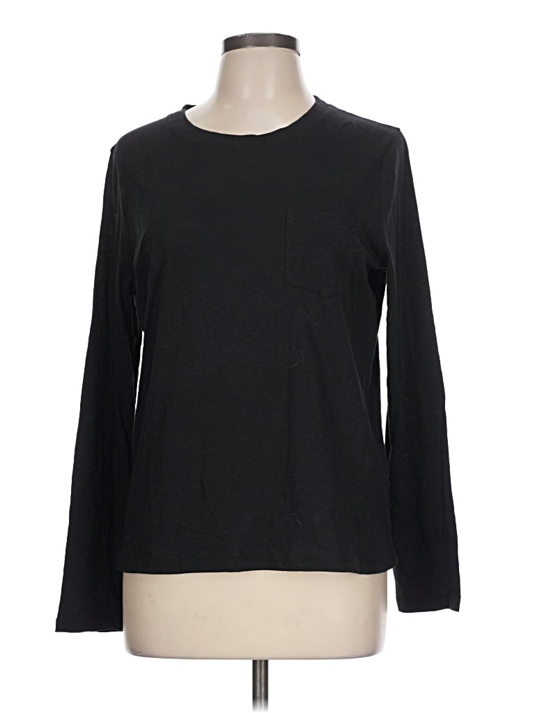 Pre-owned Madewell Long Sleeve T-shirt In Black