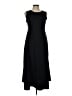 Uniqlo 100% Polyester Solid Black Casual Dress Size L - photo 1