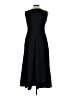 Uniqlo 100% Polyester Solid Black Casual Dress Size L - photo 2