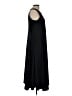 Uniqlo 100% Polyester Solid Black Casual Dress Size L - photo 4