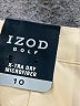 IZOD 100% Polyester Solid Ivory Khaki Shorts Size 10 - photo 3