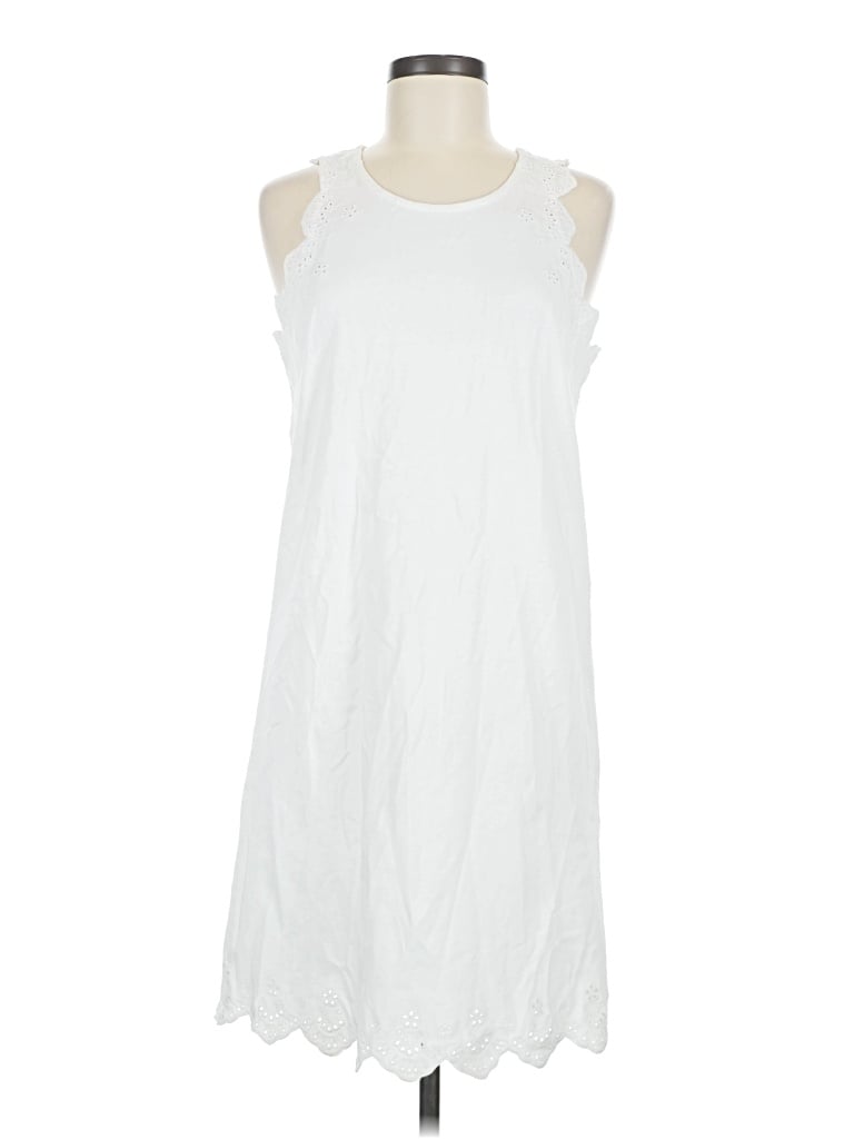 Pre-owned Jcrew Casual Dress In White