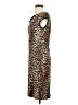 St. John Collection Animal Print Brown Cocktail Dress Size 2 - photo 5