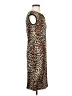 St. John Collection Animal Print Brown Cocktail Dress Size 2 - photo 4