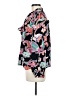 Banjanan Floral Multi Color Black Long Sleeve Polo Size M - photo 5