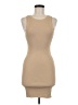 MNG Solid Tan Casual Dress Size 6 - photo 1
