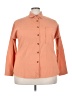 Unbranded Solid Orange Long Sleeve Blouse Size 4X - photo 1