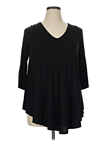 Green Envelope 3/4 Sleeve Top (view 1)