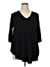 Green Envelope Black 3/4 Sleeve Top Size 1X - photo 1