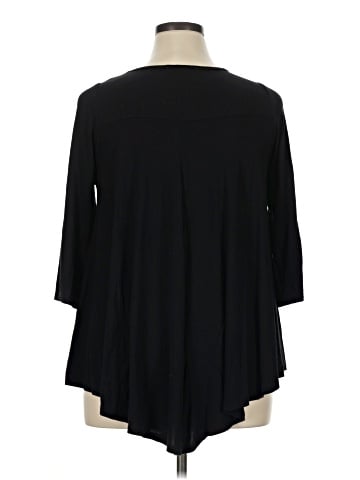 Green Envelope 3/4 Sleeve Top (view 2)