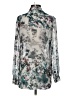 Bellatrix 100% Polyester Print Silver Long Sleeve Blouse Size XS - photo 2