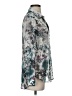 Bellatrix 100% Polyester Print Silver Long Sleeve Blouse Size XS - photo 4