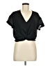 Shinestar 100% Polyester Black Short Sleeve Top Size M - photo 1