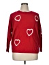 Aaeda Hearts Red Pullover Sweater Size XL - photo 1