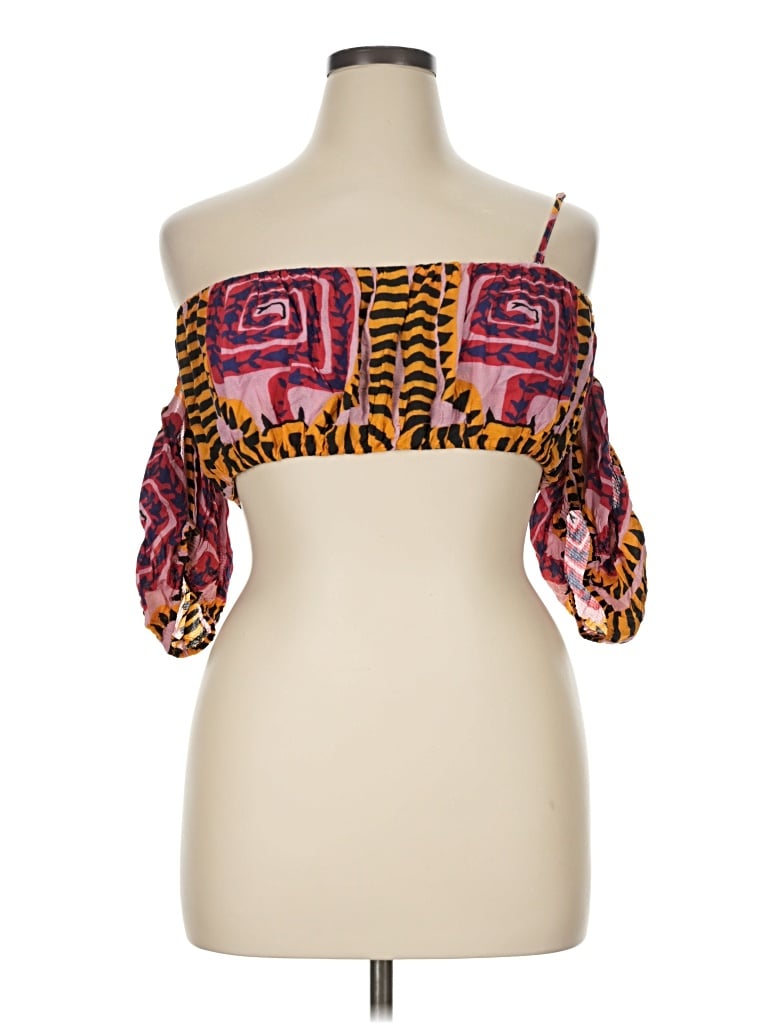 Pre-owned Anthropologie 3/4 Sleeve Blouse In Brown