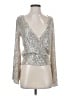 Venus Silver Long Sleeve Blouse Size XS - photo 1