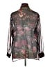 Notations 100% Polyester Floral Black Long Sleeve Blouse Size 1X - photo 2