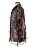 Notations 100% Polyester Floral Black Long Sleeve Blouse Size 1X - photo 5