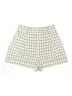 Danielle Bernstein Checkered-gingham Ivory Shorts Size 10 - photo 1