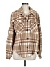 Love Tree 100% Polyester Plaid Brown Jacket Size M - photo 1