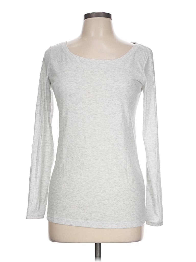 Pre-owned Next Level Apparel Long Sleeve T-shirt In Silver