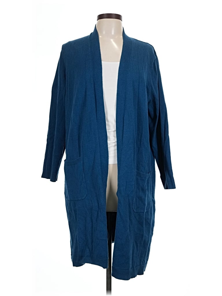 Pre-owned Jjill Kimono In Blue