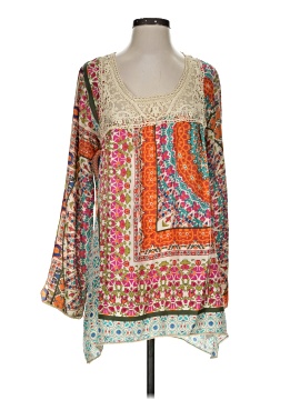 Johnny Was Long Sleeve Silk Top