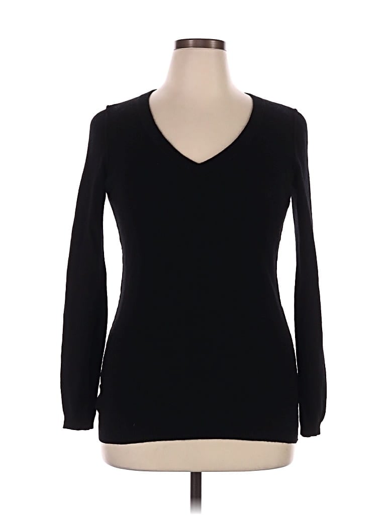 Pre-owned Ann Taylor Loft Pullover Sweater In Black