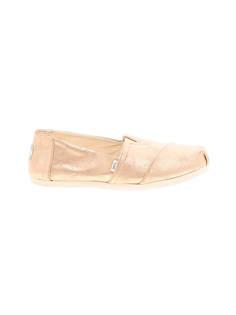 Pre-owned Toms Flats In Tan