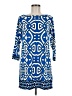 Laundry by Design Print Blue Casual Dress Size 6 - photo 1