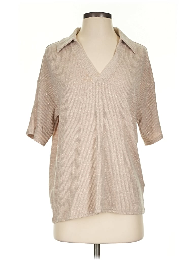 Pre-owned Open Edit Cardigan Sweater In Tan