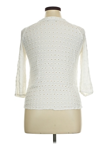 Lavender Brown 3/4 Sleeve Blouse (view 2)