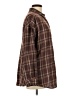 Shein 100% Polyester Plaid Brown Long Sleeve Blouse Size L - photo 4