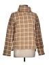 J.Crew Factory Store 100% Polyester Plaid Tan Brown Turtleneck Sweater Size L - photo 1