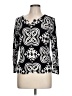 DressBarn Paisley Black Pullover Sweater Size L - photo 1