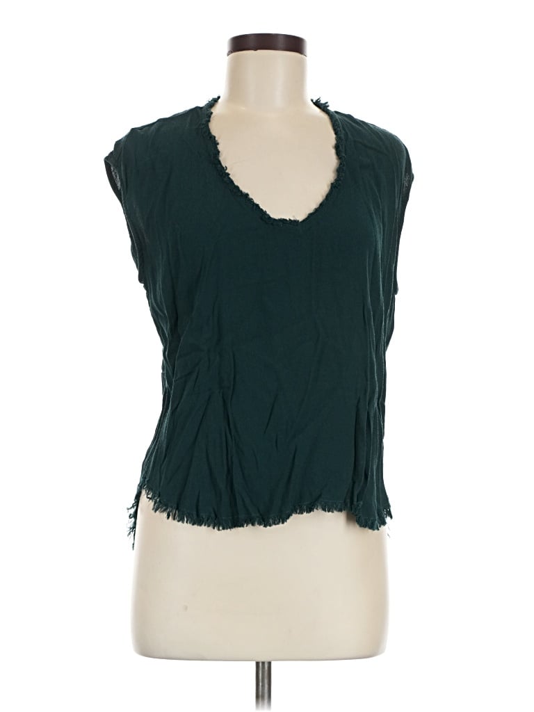 Pre-owned Olivaceous Sleeveless Blouse In Teal
