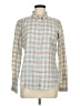 Levi's 100% Cotton Plaid Ivory Long Sleeve Button-Down Shirt Size M - photo 1
