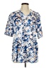 Unbranded Blue Short Sleeve Henley Size L - photo 1