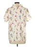 Unbranded 100% Polyester Floral Ivory Short Sleeve Blouse Size L - photo 2