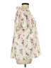Unbranded 100% Polyester Floral Ivory Short Sleeve Blouse Size L - photo 4