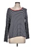 Talbots Outlet 100% Cotton Stripes Black Pullover Sweater Size L - photo 1