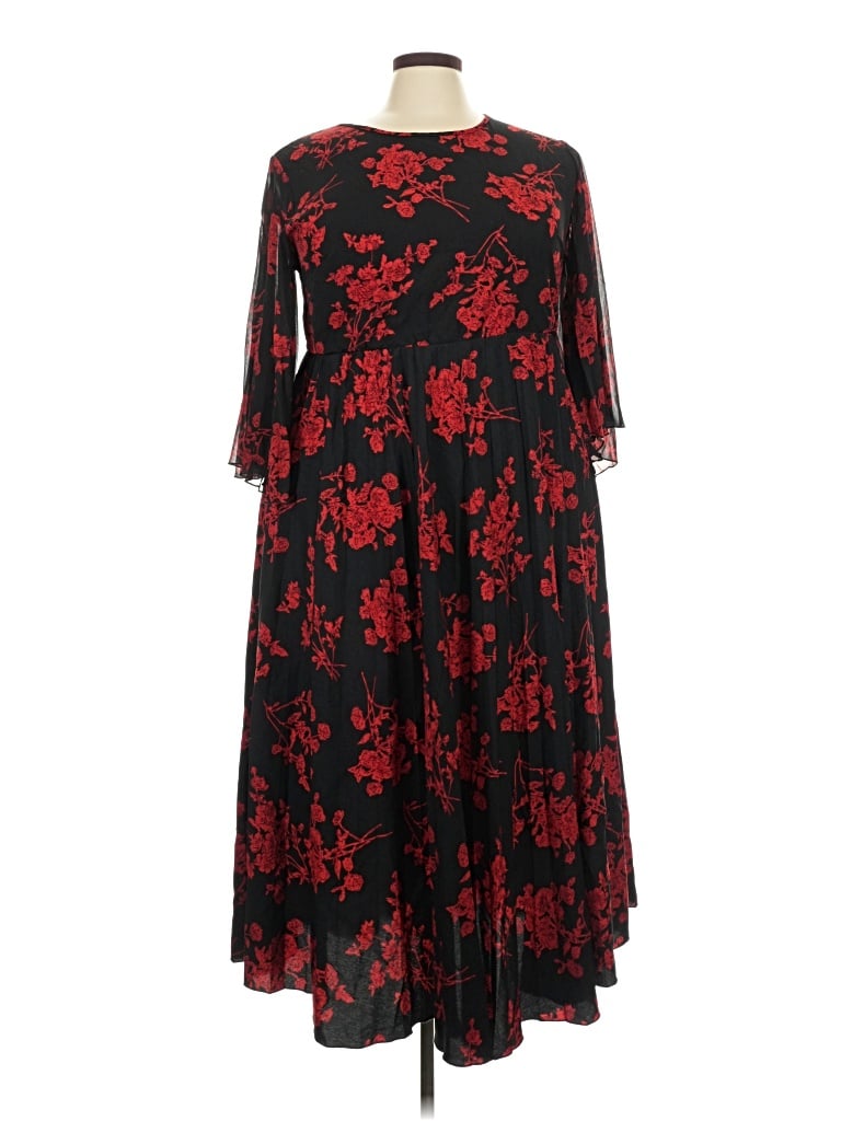 Pre-owned Shein Curve Casual Dress In Black