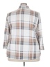 New York Laundry Plaid Ivory 3/4 Sleeve Blouse Size 3X - photo 2