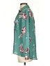 Candie's Floral Teal Long Sleeve Blouse Size S - photo 5