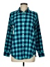 Vineyard Vines Performance Checkered-gingham Teal Long Sleeve Button-Down Shirt Size 6 - photo 1
