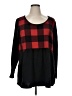 Spin Plaid Black Long Sleeve T-Shirt Size 1X (estimated) - photo 1