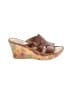Born 100% Leather Brown Wedges Size 6 - photo 1