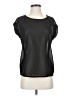 MNG Black Short Sleeve Blouse Size XXS - photo 1
